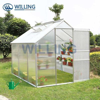 China Sunroom Glass Aluminum Outdoor Room PC Sheet Fences House Prefab House Greenhouses for sale