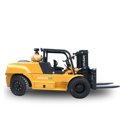 China Material Handling New Diesel Multi Directional Forklift Price Picture 10ton 10t 4x4 Fork Truck 10 Ton For Sale for sale