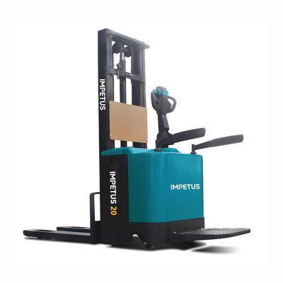 China Material Handling Fully Hand Llift Lift Manual Hydraulic Full Electric Walk Stackers Stacker Portable Lifter Walkie Pallet 2ton Forklift 1 Ton for sale