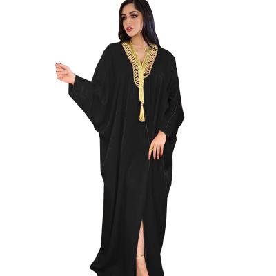 China Polyester Dubai Robe Muslim Arab Abaya Muslim Turkish Cardigan Long Dress Muslim Women Clothing for sale