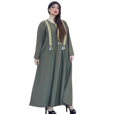 China Best Selling Summer Polyester Casual Abaya Indonesian Women Dress Islam Muslim Clothing In Turkey for sale