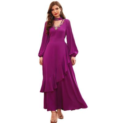 China Breathable Stunning Breathable Arabic Islamic Clothing Ladies Dubai Muslim Evening Dresses for sale