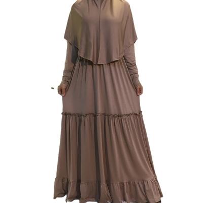 China 6378# Polyester Prayer Sleeve Long Sets Long Robe Abaya Jilbab Khimar Islamic Muslim Women Praying Hijab Dresses for sale