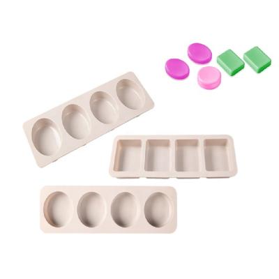 China Viable Round and Rectangle and Oval Silicon Cake Biscuit Silicone Mold Fondant Tool Soap Baking Molds for sale