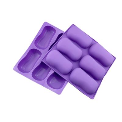 China Viable 6 Cavity Silicone Soap Mold Fondant Tool Cake Baking Molds for sale