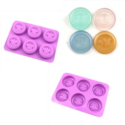 China 6 Cavity Silicone Bee Soap Mold Fondant Tool Cake Baking Molds for sale