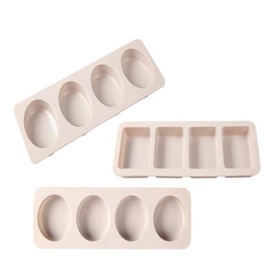 China Sustainable Luxury Fondant Tool Soap Baking Molds Oval Round Silicon Cake Cookie Rectangle Silicone Mold for sale