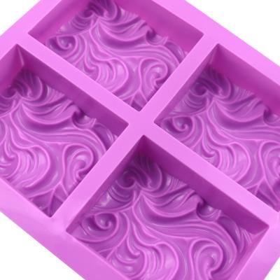 China Viable Customized Mold Making Soap Silicon Modeled Molds Purple Color Silicone Soap Mold For Household Tools for sale