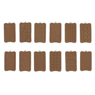 China Viable Amazon Hot Sale Rectangle Cut-Apart Silicone Chocolate Mold Chocolate Bar Mold for sale