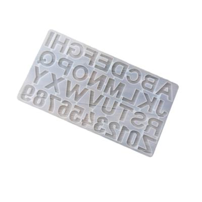 China Factory direct sales viable jewelry making epoxy alphabet number pendant letter mold silicone resin molds for art for sale