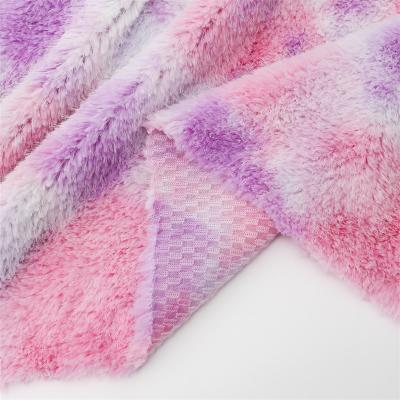 China New Price Anti-rust Polyester Fabric Luxury High Quality Striped Plush Fabric 8mm 100% Minky Plush Fabric for sale