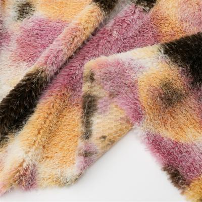 China New Anti-rust garment processing factory customized fabrics wholesale plush fabric tie-dyeplush cheap minky plush fabric for sale