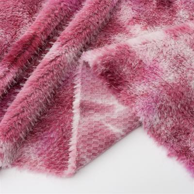 China New Customized Anti-rust Woolen Collar New Tie Dye Material 100% Minky Plush Cloth Polyester Plush Cloth Material for sale