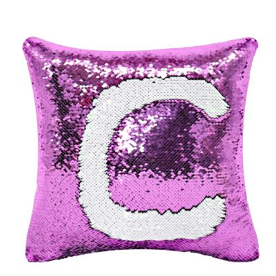 China Hot Selling Sublimation Fancy Blank Non-Toxic Customized Reversible Pillow Case Color Sequin Magic Pillow Case for sale