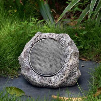 China Solar Powered Wireless Phone Function Rock Garden Speaker Waterproof Outdoor Yard for sale