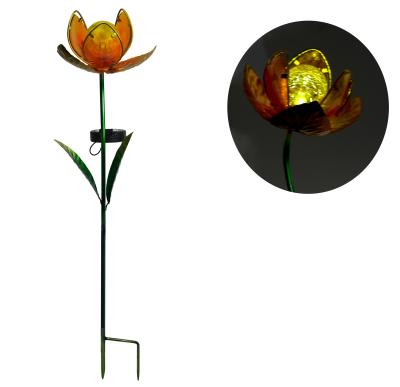 China Decorative Solar Outdoor Lawn Lights Lotus Lamps Garden Stake Flower Keyang Day Christmas Home Decor Led Light for sale