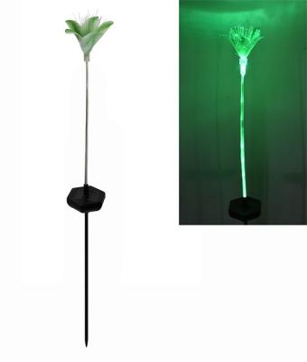 China Mini Lily Garden Fiber Stake Solar Power LED Light Outdoor Attractive Outdoor Garden for sale