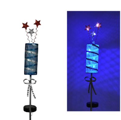 China Solar Garden Firework Stake Lights Iron Landscape Material Home Lighting Decoration Lights Garden Good Quality ky3616 B/R/W for sale