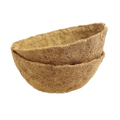 China American style 12 inch coconut shell hanging pots biodegradable coir liner for plants for sale