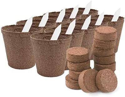 China American Style Compressed Cocos Coir Plant Grow 100% Topsoil Cocos Coir Disc for sale