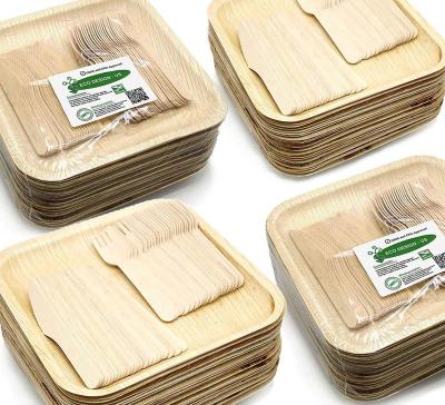 China 6 Inch Disposable Place Biodegradable Palm Leaf Disposable Dishes for sale