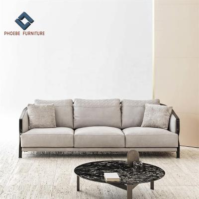 China Twisted Structure Fabric Modern Couches Metal Arm Frame Luxury Living Room Sofa Set Furniture For Home for sale