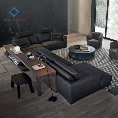 China Modular High Textured Linen Sofas Set For Home Living Room Italian Design Modern Furniture Leather for sale