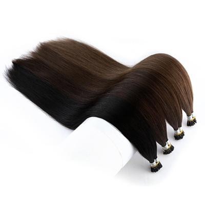 China Neitsi I Tip Silky Straight Double Tip Remy Human Hair Extensions Straight Drawn Pre Bonded Stick Tip Hair for sale