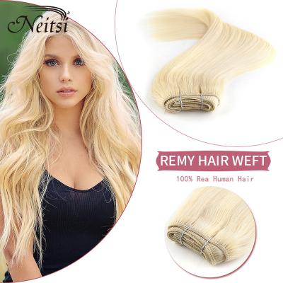 China Neitsi Silky Straight Hair Weft Extensions Sew In 2021 Silky Straight Double Weft Remy Hair Bundles Balayage Color For Salon for sale