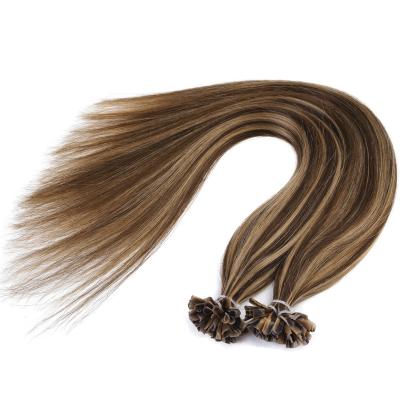 China Free Sample Silky Straight Neitsi Virgin Hair U Nail Tip 100% Remi Hair Cuticle Aligned Hair Extension P4/27 for sale