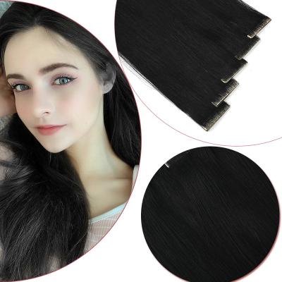 China European Neitsi Balayage Quality Tape 100% Human Raw Blonde Silky Straight Weft Brazilian Weft Real Invisible PU Skin Hair Extension for sale