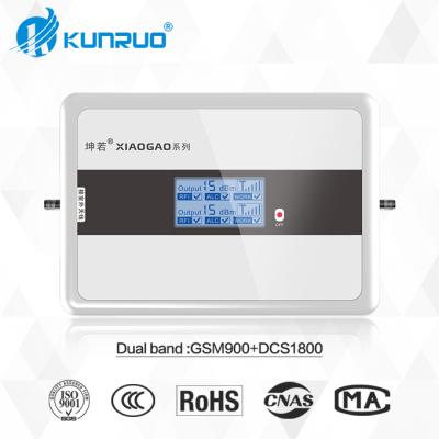 China KunRuo 900/1800 Mobile 2g 3g Cell Phone Signal Dual Band Repeater Signal Booster 178*124*31mm for sale