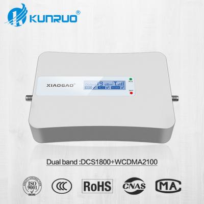 China KUNRUO GSM900+WCDMA2100 2G 4G Dual Band Indoor Caravan Repeater 2G 3G Signal Booster 178*98 124*31mm for sale