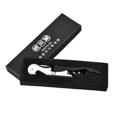 China Exquisite Wine Bottle Opener Seahorse Opener Wine Corkscrew Wholesale Knife Gift Box With Printable Logo Manual Openers for sale