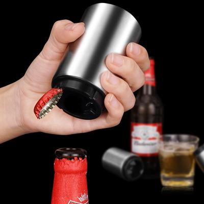 China Creative Stainless Steel Wine Bottle Corkscrew High-Grade Automatic Wine Screwdriver Metal Press Corkscrew Creative Beer Corkscrew for sale