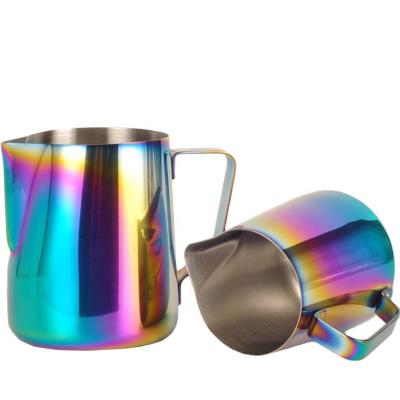 China 350ML 304 Stainless Steel Skimming Pitcher Viable Bartender Coffee Milk Jug Jug for sale