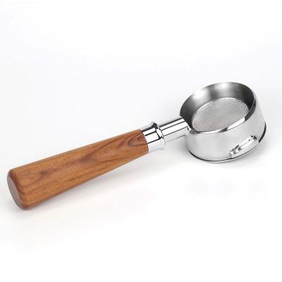 China Coffee Stainless Viable Handle 58mm Manufacturer China Espresso Coffee Machine Solid Wood Handle for sale