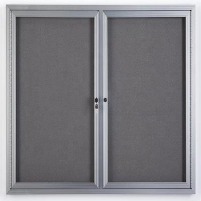 China Aluminum Fabric Back Lockable Message Table Frame Bulletin Boards for sale