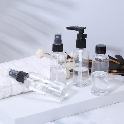 China Custom Logo Skin Care Cosmetic Packaging On The Slot Travel Package Cosmetic Bottle Set 50ml 60ml 80ml for sale