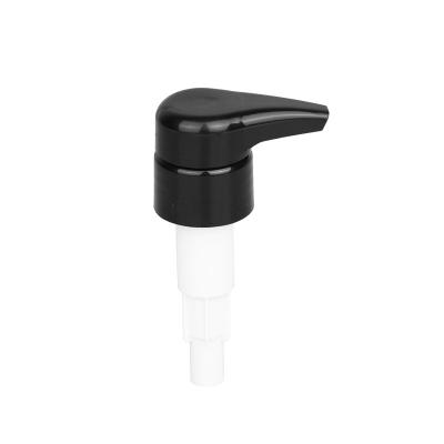 China Best cosmetic lotion pump price with black collar with lock cream liquid soap dispensers lotion pump up/down 28-400 for sale