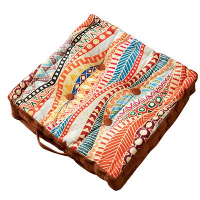 China Japanese Inyahome Anti-pilling Tatami Mat Balcony Tatami Velvet Cushion Bohemian Yoga Pillow For Reading Nook Party Decoration for sale