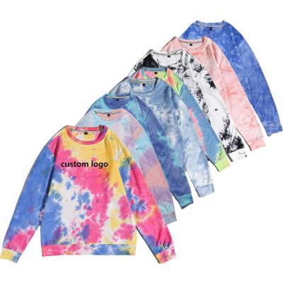 China Unisex Adult Hoodie Dye Tie Dye Anti-Wrinkle Cotton Tie Dye Hoodie Adult High Quality Culture Material for sale