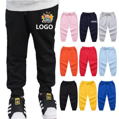 China 100% Cotton Viable High Quality Boys And Girls Mask To Customize Logo Kids Sweat Pants Kids Use Boys Pants for sale