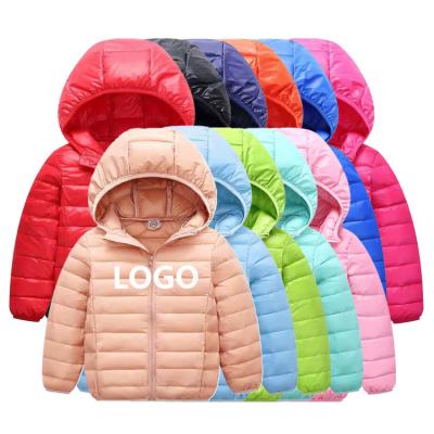 China 2021 New Fashion Winter Children's Long Solid Color Casual Sleeve Coated Little Girls Jacket Bubble Coat Padded Stripper Kids Jackets for sale