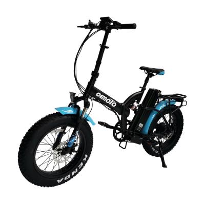 China Aluminum alloy suspension 20*4.0 inch 48V 500W/750W powerful lithium battery e-bike full folding fat tire electric bicycle for sale