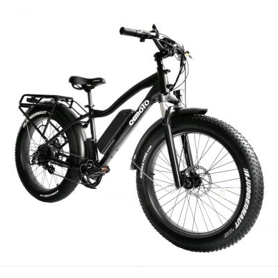 China 48V 750W/1000W aluminum alloy mountain environment-friendly bicycle hidden lithium battery 26 inch fat tire electric bicycle for sale