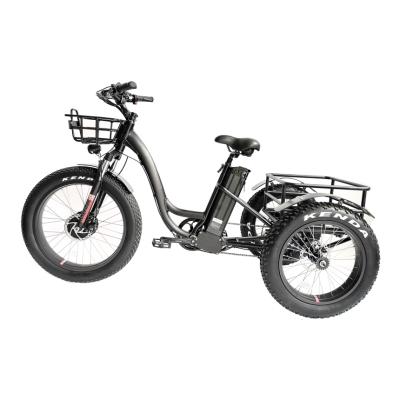 China New Arrival Aluminum Alloy 48V 500W 3 Wheels 24 Wheels Cargo Aluminum Lithium Battery Electric Bike 20 Inch Fat Tire Electric Bicycle for sale