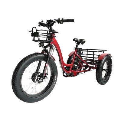 China New arrivals 3 wheel cargo electric bike frame aluminum lithium battery 48v 500w 24 20 inch fat tire electric bicycle for sale