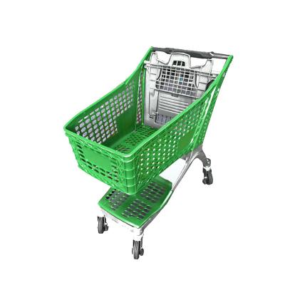 China Unfolding 135L to 220L all plastic caddy with plastic basket for sale