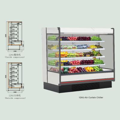 China Single-temperature supermarket air curtain refrigerator with 5 layers for sale